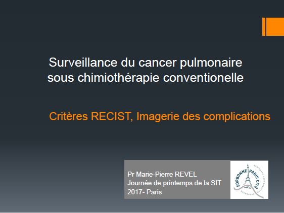 Surveillance du cancer pulmonaire sous chimiothérapie conventionnelle